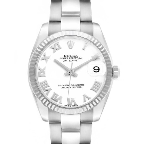 ROLEX Datejust Midsize White Dial Steel White Gold Ladies Watch 178274 Image 1