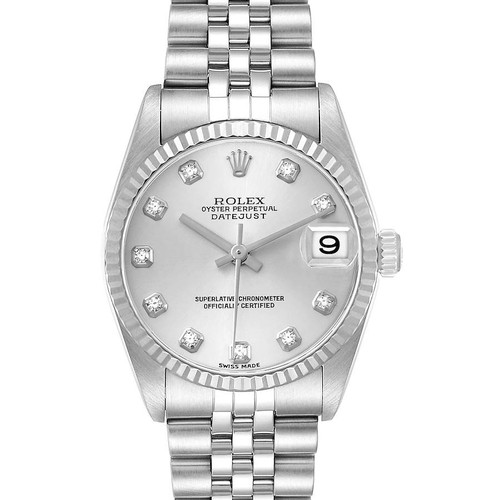 ROLEX Datejust Midsize Diamond Dial White Gold Ladies Watch 78274 Image 1