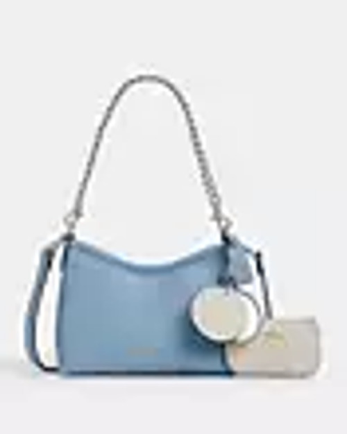 COACH Laurel Small Shoulder Bag With Mirror Charm And Pouch