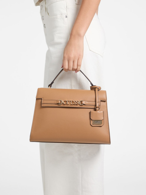 GUESS Rhiannon Top Handle Bag BROWN Image 1