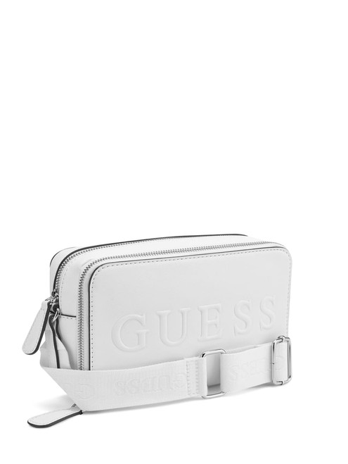 GUESS Haddington Mini Double-Zip Crossbody WHITE Image 1
