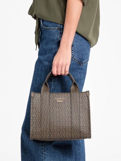 GUESS Rosse Small Carryall BROWN Image 1