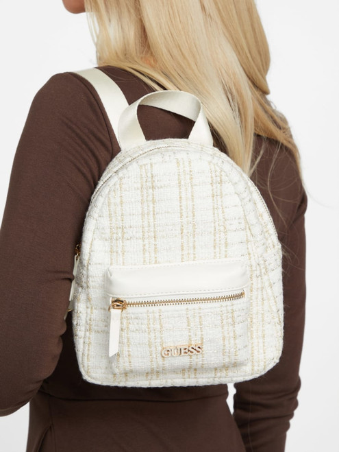 GUESS Alex Mini Backpack WHITE Image 1