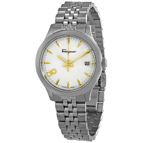 SALVATORE FERRAGAMO Ferragamo Duo Quartz White Silver Dial Ladies Watch Item No. SFCU00119