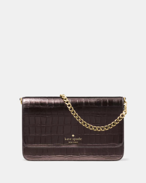 Madison Croc Embossed Willow Medium Convertible Crossbody.