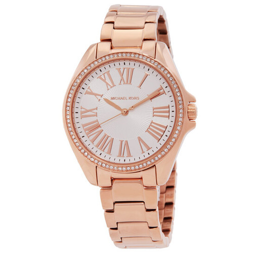 MICHAEL KORS Kaycie Pave Quartz Crystal Silver Dial Ladies Watch