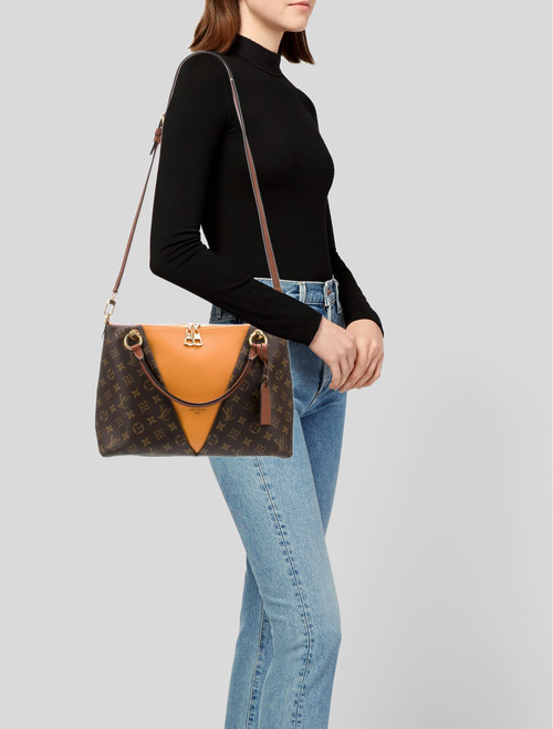 LOUIS VUITTON LV Monogram Monogram V Tote MM Safran MM (Preloved)