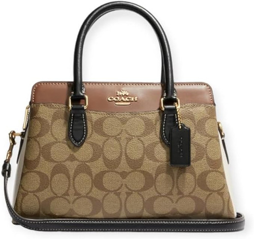 COACH mini darcie carryall bag in signature canvas