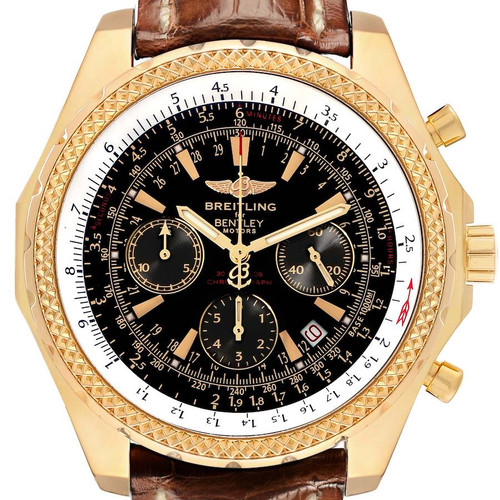 BREITLING Bentley Motors Yellow Gold Black Dial Mens Watch K25362 Image 1