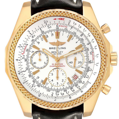 BREITLING Bentley Motors Yellow Gold White Dial Mens Watch K25362 Image 1