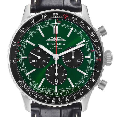 BREITLING Navitimer B01 Dark Green Dial Steel Mens Watch Ab0137 Image 1