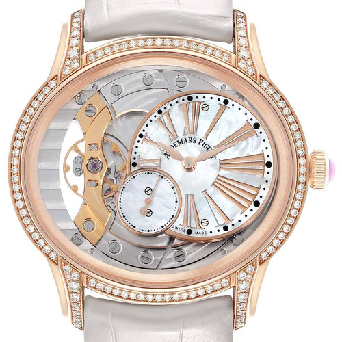 AUDEMARS PIGUET Millenary Rose Gold Mop Diamond Ladies Watch 77247Or Image 1