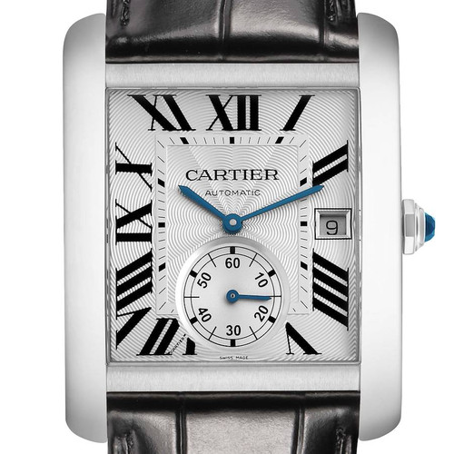 CARTIER Tank Mc Silver Dial Steel Mens Watch W5330003 Image 1