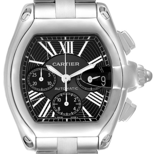 CARTIER Roadster Xl Chronograph Steel Automatic Mens Watch W62020X6 Image 1