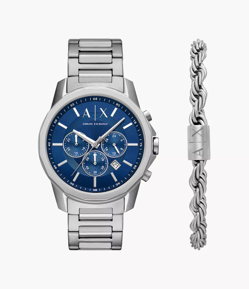 ARMANI EXCHANGE Chronograph Stainless Steel Gift Set Ax7176Set Image 1