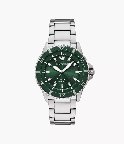 EMPORIO ARMANI World Explorer Solar-Powered Three-Hand Stainless Steel Watch Ar11698 Image 1