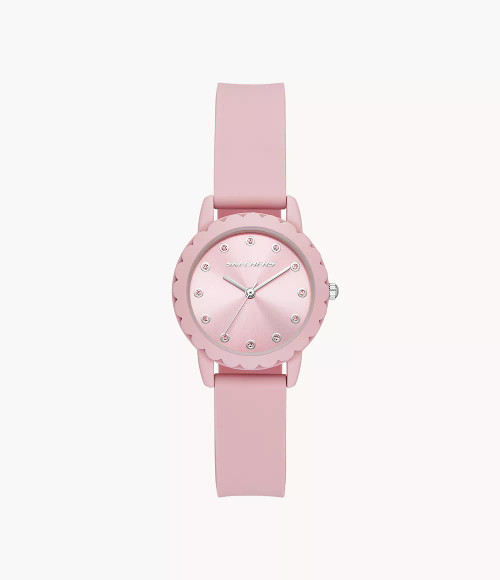 SKECHERS Anaheim Women'S 30Mm Pink Metal & Silicone Quartz Analog 3-Hand Watch Sr6234 Image 1