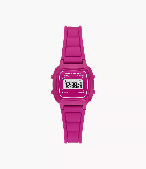 SKECHERS Women'S Alta 27Mm Digital Chronograph Watch With Bright Pink Strap And Case Sr2140 Image 1