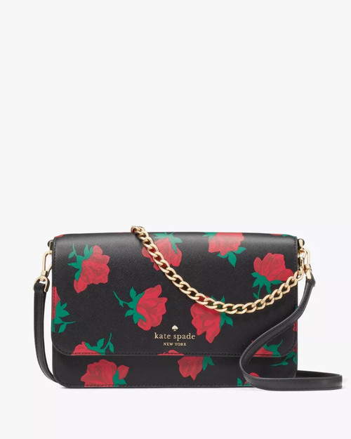 KATE SPADE Madison Rose Toss Printed Flap Crossbody (Arriving In Delhi)