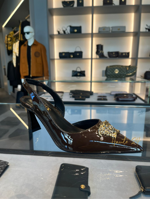 VERSACE Sling Red Women‘s Pump Shoes