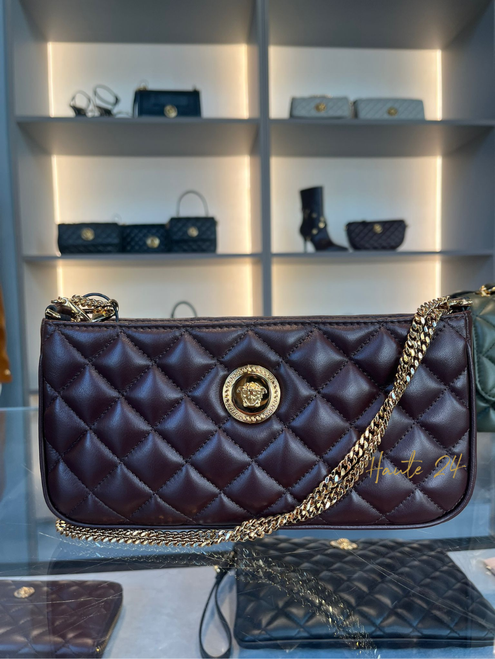 VERSACE La Madusa Quilted-Leather Shoulder Bag