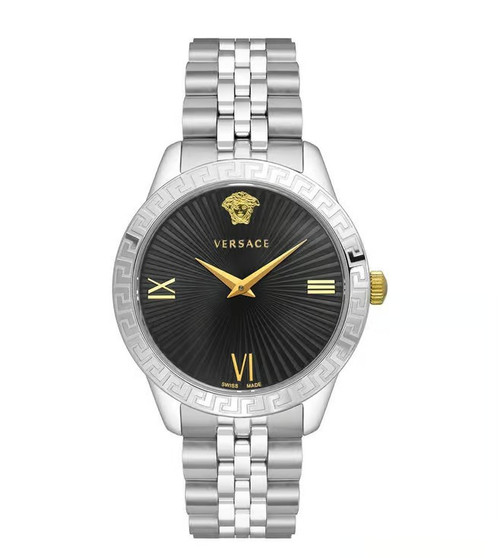 VERSACE Greca Signature Quartz Black Dial Ladies Watch  VEVC00419