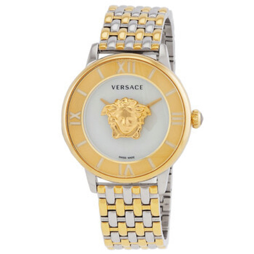 VERSACE  La Medusa Quartz Silver Dial Two-Tone Ladies Watch  VE2R00222