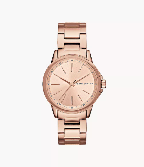 ARMANI EXCHANGE Three-Hand Rose Gold-Tone Stainless Steel Watch Ax4347 Image 1