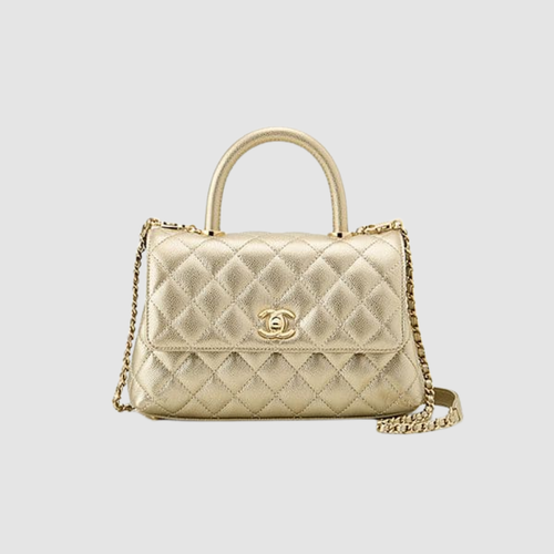 CHANEL Matelasse Coco Handle 24 Top Handle Flap Bag