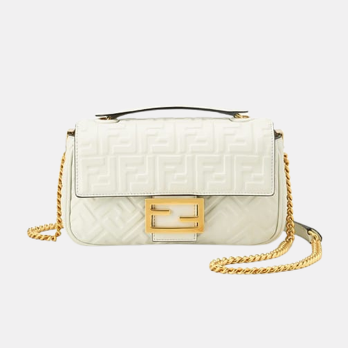 FENDI Baguette Chain Midi White