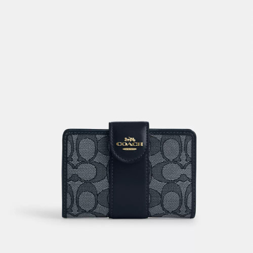 COACH Medium Corner Zip Wallet In Signature Jacquard