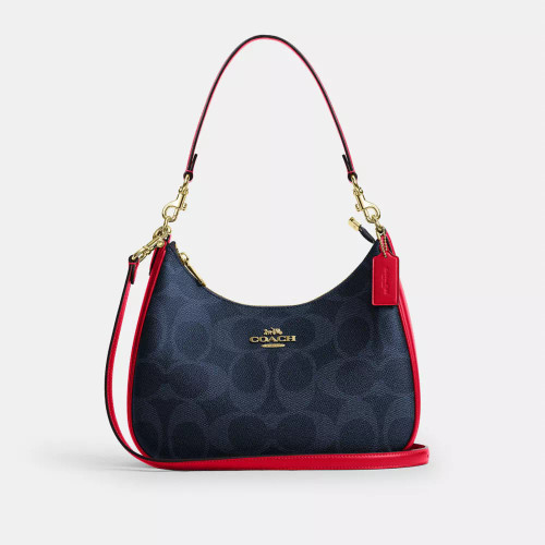 COACH Teri Hobo Bag In Signature Canvas