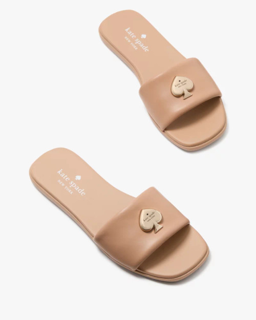 KATE SPADE Kendall Smooth Leather Slide Sandal