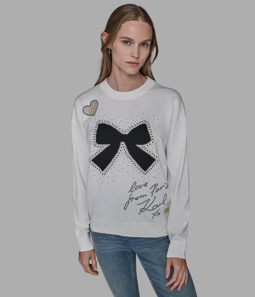 KARL LAGERFELD Whimsy Bow Sweater