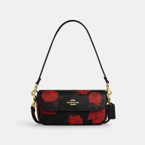 COACH Hailey Flap Bag With Floral Print