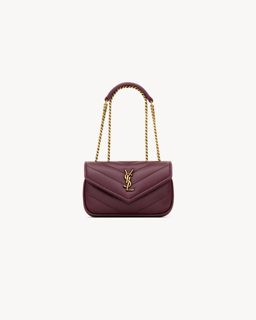 SAINT LAURENT Loulou Micro Sac En Cuir D'agneau