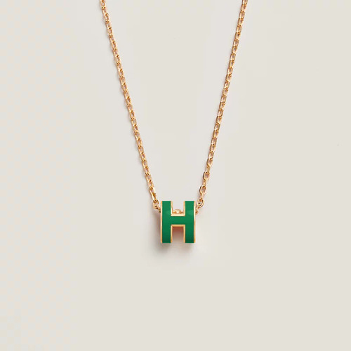 HERMES Poph Mini Necklace Malachite HERMES Poph Mini Necklace Malachite