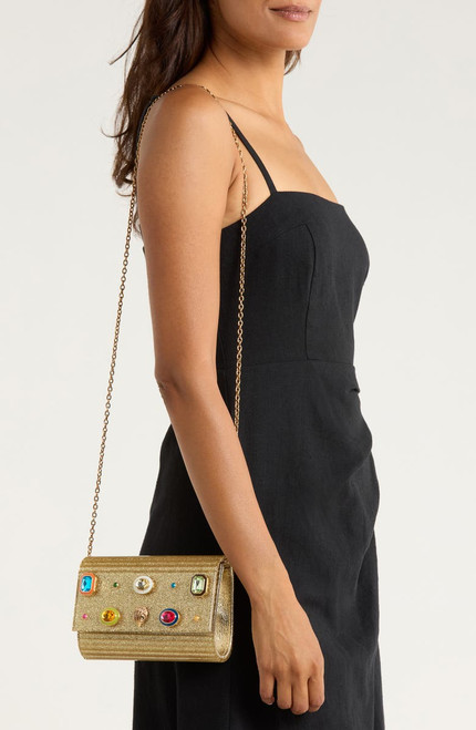 KURT GEIGER Gems Party Envelope Clutch - Gold KURT GEIGER Gems Party Envelope Clutch - Gold