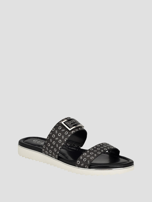 GUESS Keily Logo Slides BLACK Image 1 GUESS Keily Logo Slides BLACK Image 1
