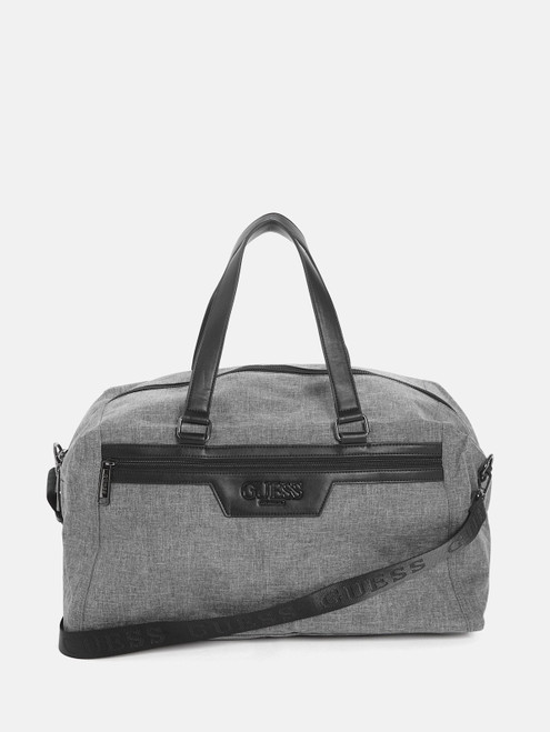 GUESS Faux-Leather Trim Duffle Bag GRAY Image 1 GUESS Faux-Leather Trim Duffle Bag GRAY Image 1