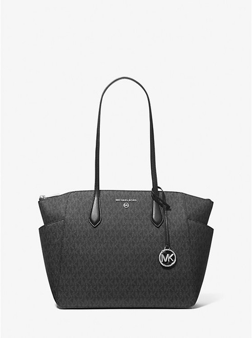 MICHAEL KORS Marilyn Medium Logo Tote Bag BLACK Image 1 MICHAEL KORS Marilyn Medium Logo Tote Bag BLACK Image 1