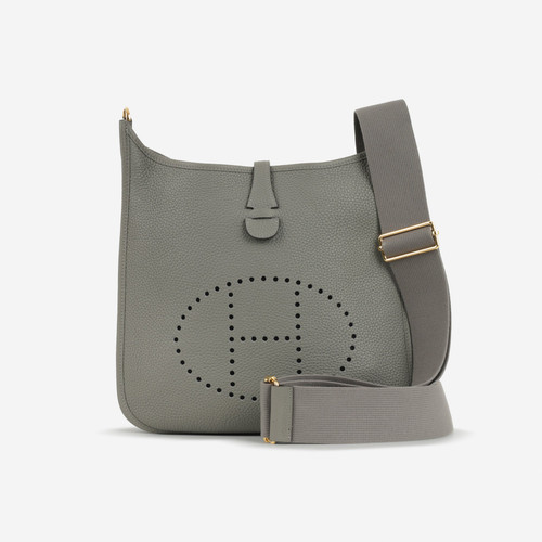 HERMES Evelyne PM - Gris Meyer Clemence Gold Hardware (Pre-owned) HERMES Evelyne PM - Gris Meyer Clemence Gold Hardware (Pre-owned)