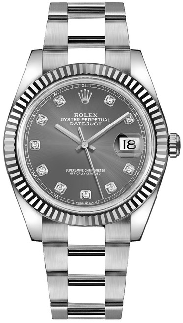 ROLEX Datejust 41 Diamond Dial Fluted Bezel Men'S Watch 126334-0005 Image 1 ROLEX Datejust 41 Diamond Dial Fluted Bezel Men'S Watch 126334-0005 Image 1