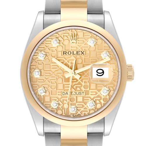 ROLEX Datejust Steel Yellow Gold Anniversary Diamond Dial Watch 126203 Image 1 ROLEX Datejust Steel Yellow Gold Anniversary Diamond Dial Watch 126203 Image 1