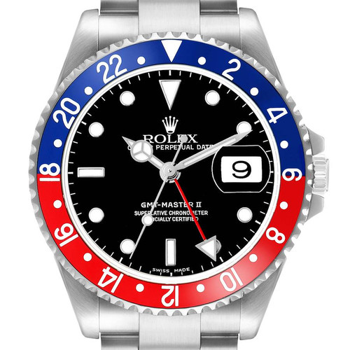 ROLEX Gmt Master Ii Blue Red Pepsi Bezel Mens Watch 16710 Image 1 ROLEX Gmt Master Ii Blue Red Pepsi Bezel Mens Watch 16710 Image 1