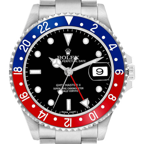 ROLEX Gmt Master Ii Blue Red Pepsi Bezel Error Dial Mens Watch 16710 Image 1 ROLEX Gmt Master Ii Blue Red Pepsi Bezel Error Dial Mens Watch 16710 Image 1