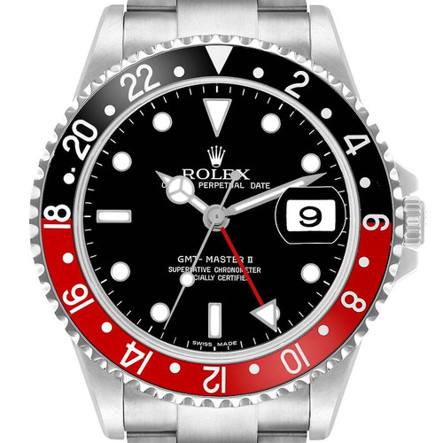 ROLEX Gmt Master Ii Steel Black Red Coke Bezel Mens Watch 16710 Image 1 ROLEX Gmt Master Ii Steel Black Red Coke Bezel Mens Watch 16710 Image 1