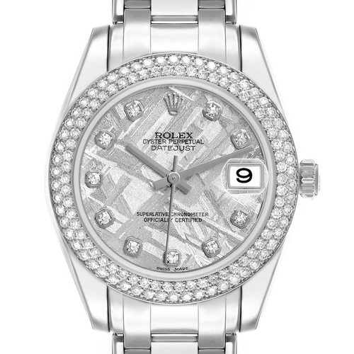 ROLEX Pearlmaster 34 White Gold Meteorite Dial Diamond Ladies Watch 81339 Image 1 ROLEX Pearlmaster 34 White Gold Meteorite Dial Diamond Ladies Watch 81339 Image 1