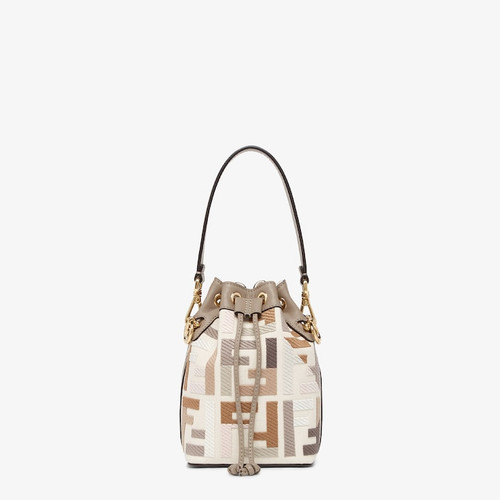 Fendi Mon Tresor Mini Canvas Bucket Bag FF