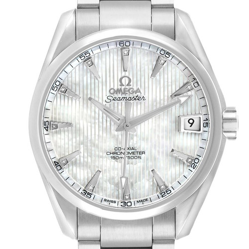 OMEGA Seamaster Aqua Terra Mop Diamond Watch 231.10.39.21.55.001 Image 1 OMEGA Seamaster Aqua Terra Mop Diamond Watch 231.10.39.21.55.001 Image 1